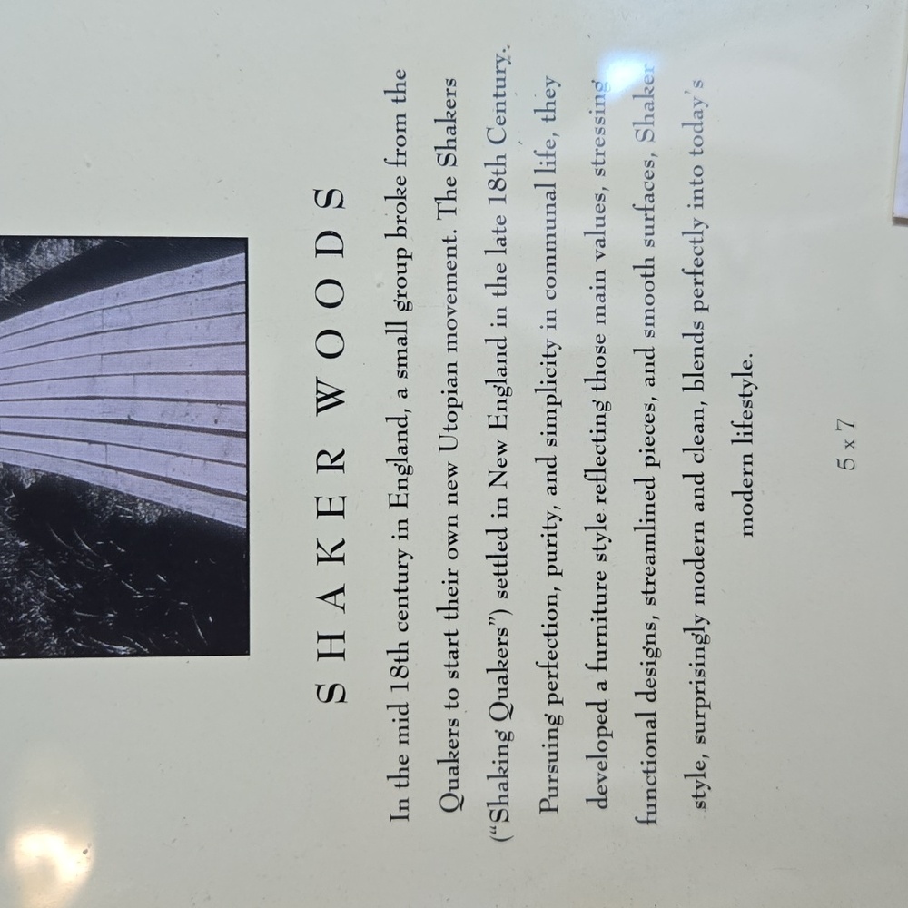Fetco Shaker Woods 5x7 Wood Frame - Picture 2 of 5